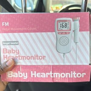 Baby Heart Monitor in Pink and White